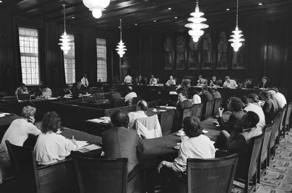 Laatste vergadering gemeenteraad in oude stadhuis van Amsterdam, Bestanddeelnr 934-2869