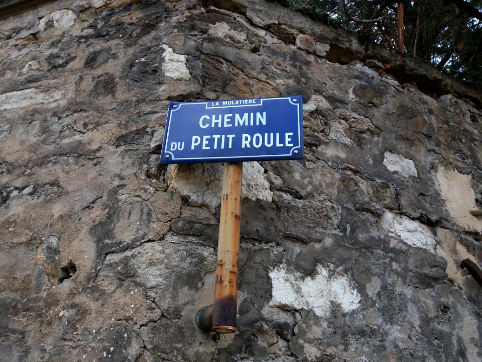 La Mulatière - Chemin du Petit Roule - Plaque