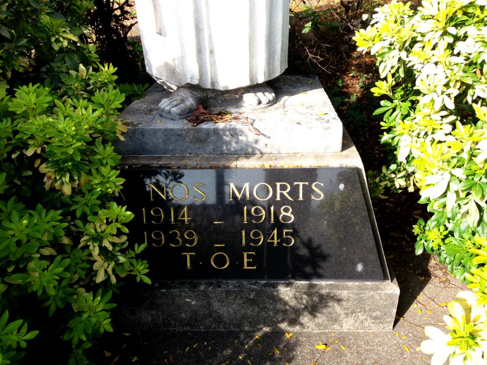 La Mulatière - Rue Stéphane Déchant, monument aux morts, plaque