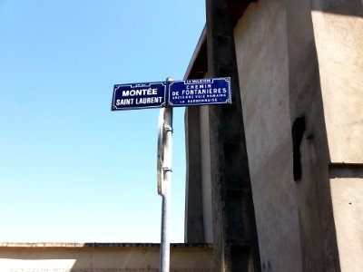 La Mulatière - Chemin de Fontanières - Plaque Ancienne voie romaine - La Narbonnaise