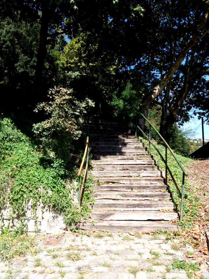 La Mulatière - Quai Jean-Jacques Rousseau - Jardin public Agniel - Escalier