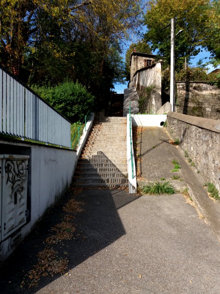 La Mulatière - Escalier Clément Mulat, depuis la rue Stéphane Déchant