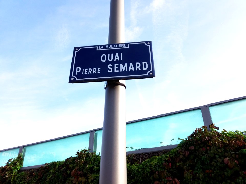 La Mulatière - Quai Pierre Semard, plaque