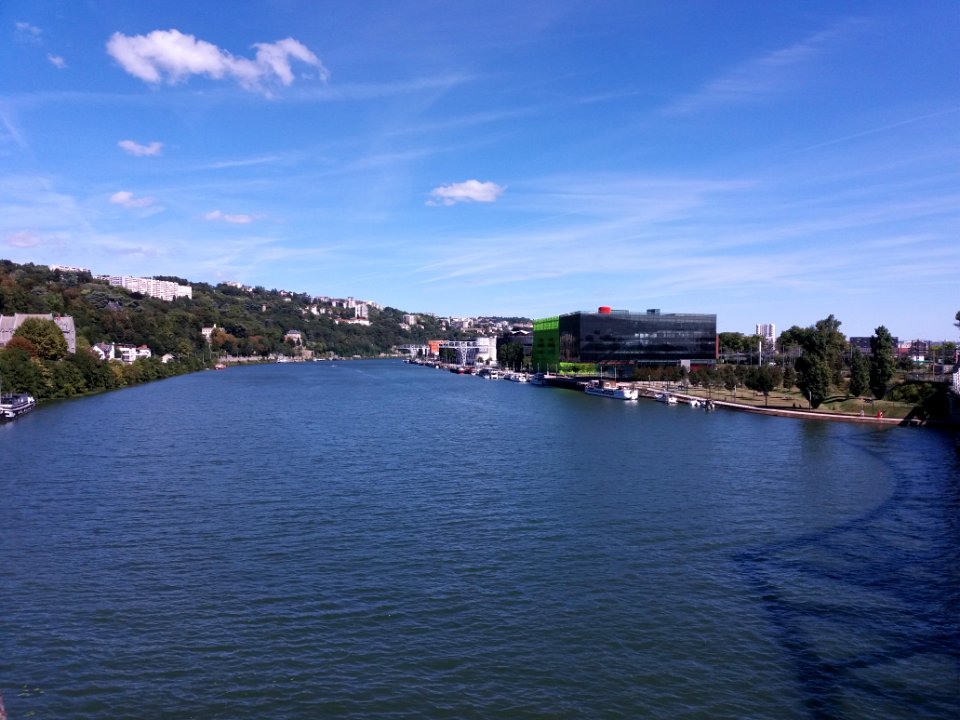 La Mulatière - Saône - Amont au-dessus du pont ferroviaire de La Mulatière