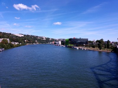 La Mulatière - Saône - Amont au-dessus du pont ferroviaire de La Mulatière