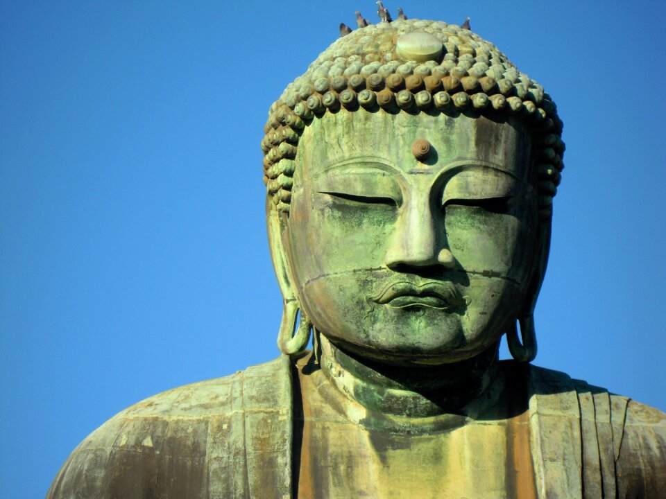 Great buddha of kamakura big buddha blue sky