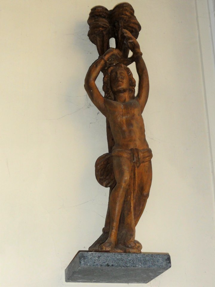 La Frénaye (Seine-Mar.) église, statue Saint Sébastien