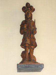 La Frénaye (Seine-Mar.) église, statue Saint Adrien