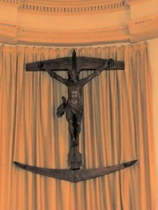 La Frénaye (Seine-Mar.) église, statue le Christ à l'ancre