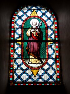 La Hérie (Aisne) église, vitrail saint Joseph