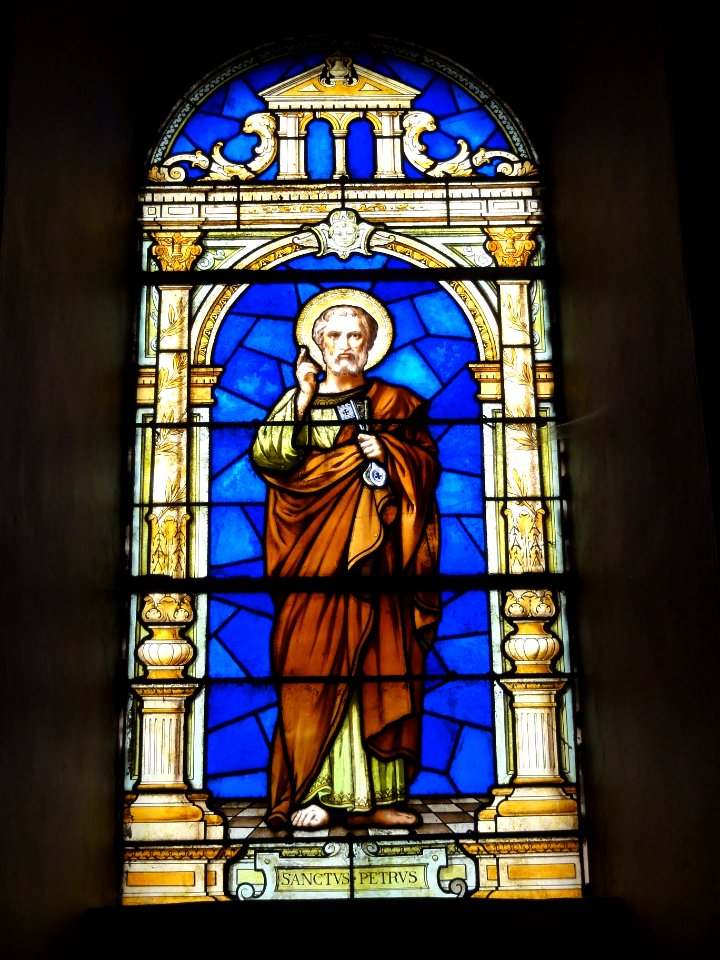 La Hérie (Aisne) église, vitrail sanctus Petrus