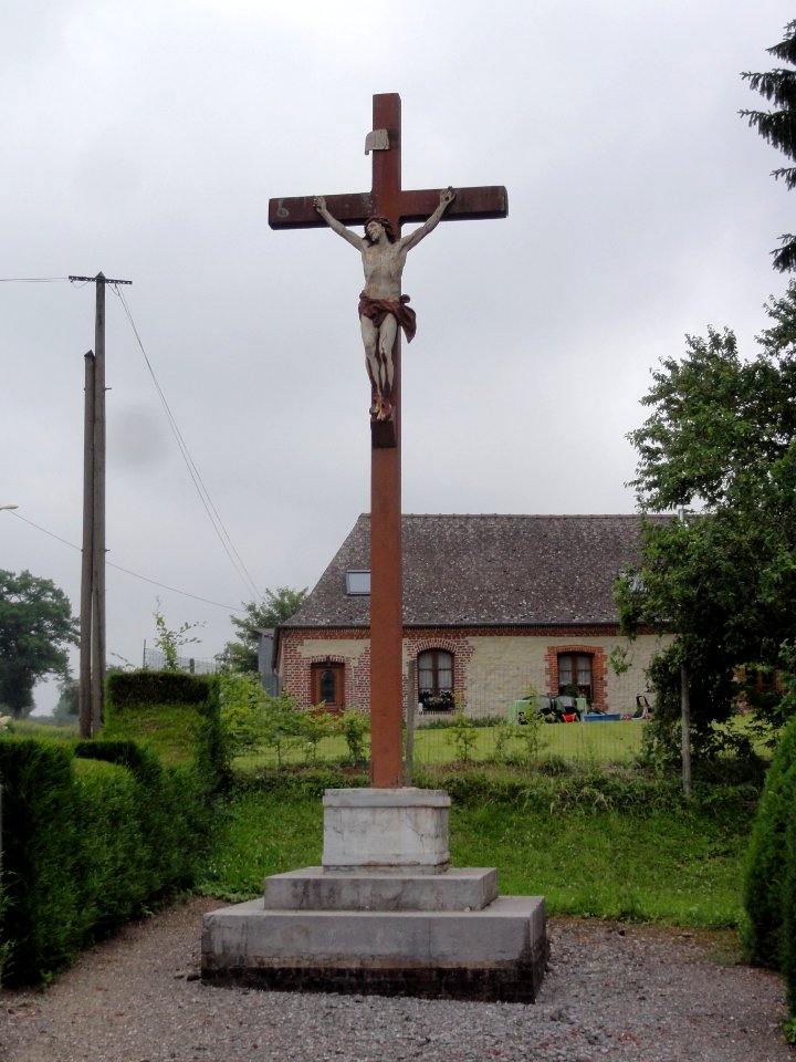 La Hérie (Aisne) croix de chemin