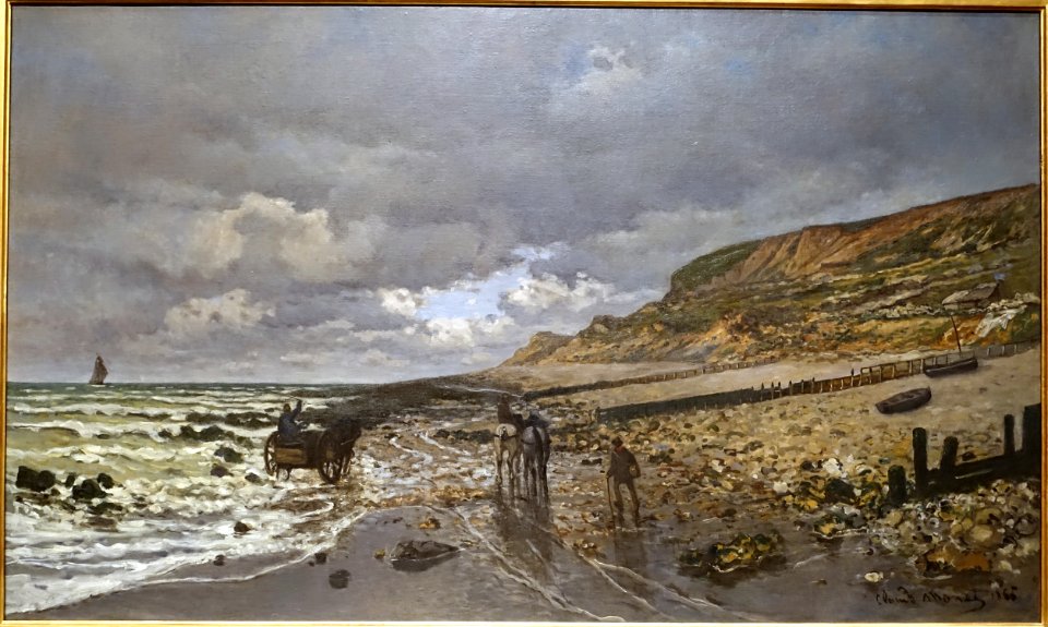 La Pointe de la Heve at Low Tide, by Claude Monet, 1865, oil on canvas - Currier Museum of Art - Manchester, NH - DSC07914