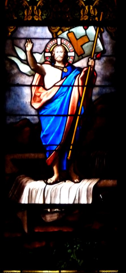 La Résurrection, vitrail Champigneul et Maréchal, St-Jean-de-Bassel