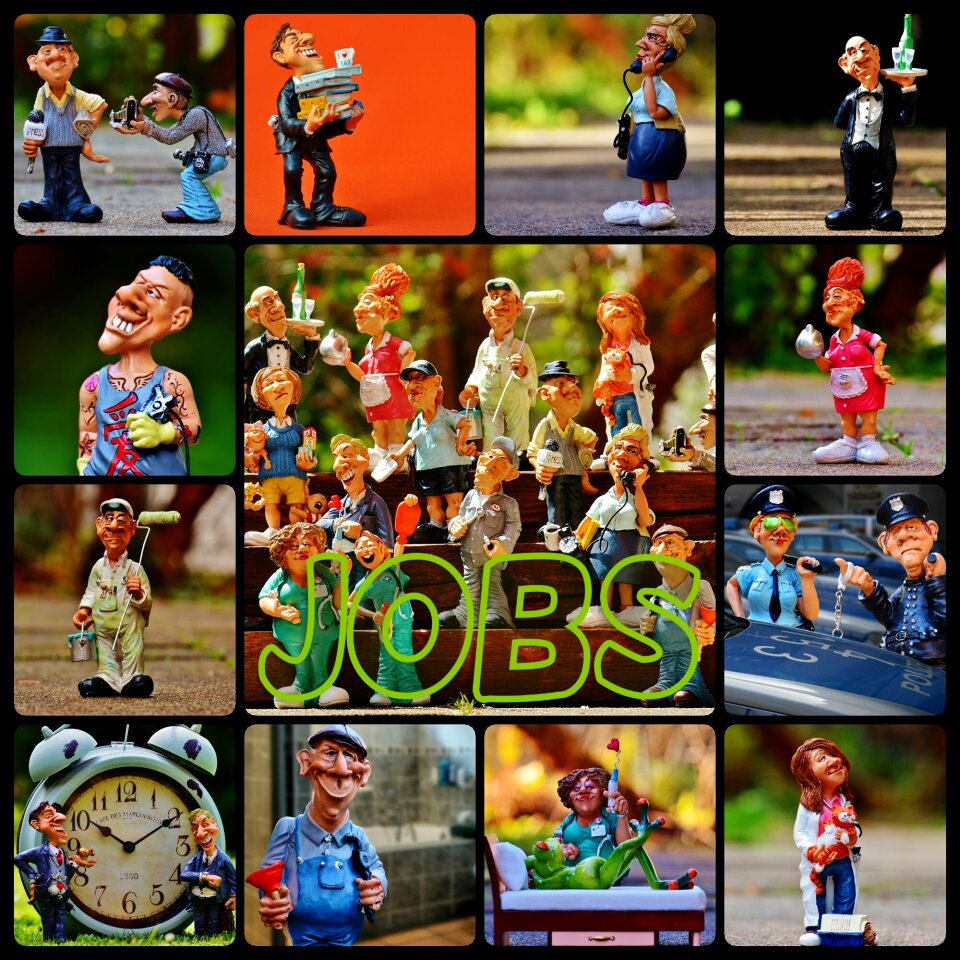 Professions funny collage