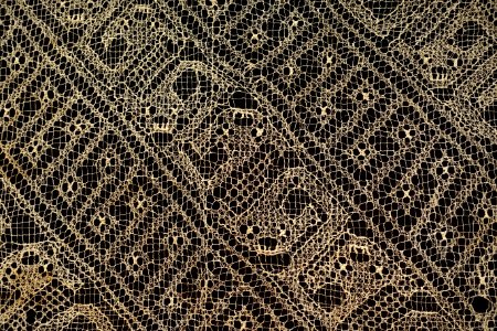 Lacework head cloth, Chancay culture, Peru central coast, Late Intermediate Period, 1100-1400 AD, cotton - Dallas Museum of Art - DSC04660