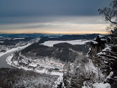 Mountains wintry landscape photo