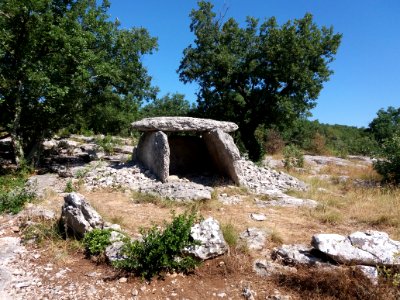 Labeaume - Site des dolmens de Ranc de Figère - Dolmen restauré