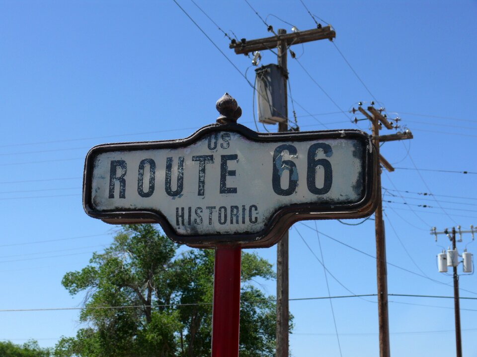 Highway historic route sign