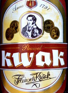 Label of Pauwel Kwak beer