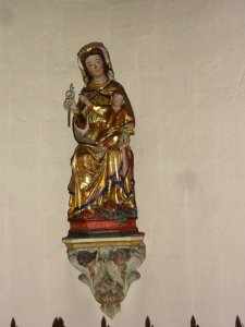 Labenne (Landes) église Saint-Nicolas de Labenne, statue Notre Dame de Labenne