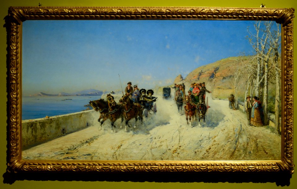 La stada da Pozzuoli a Napoli 1874ca– Francesco Lord Mancini – Palazzo Zevallos – Naples (2018)