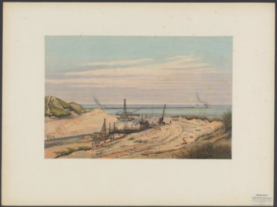 Laatste duinrug, doorgestoken 1 november 1872, met zuidelijk hoofd, Bestanddeelnr 814