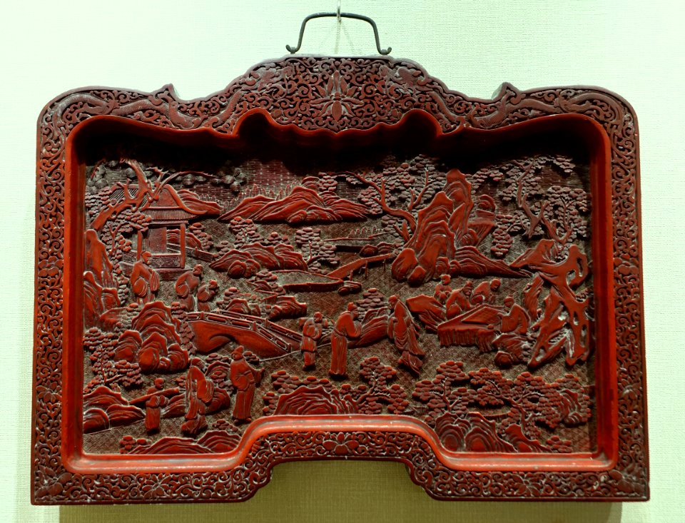 Lacquerware scene, 2 of 2 - Sichuan University Museum - Chengdu, China - DSC06164
