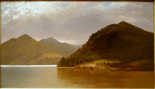 Lake George by John Frederick Kensett, American, c. 1870, oil on academy board - Princeton University Art Museum - DSC06952