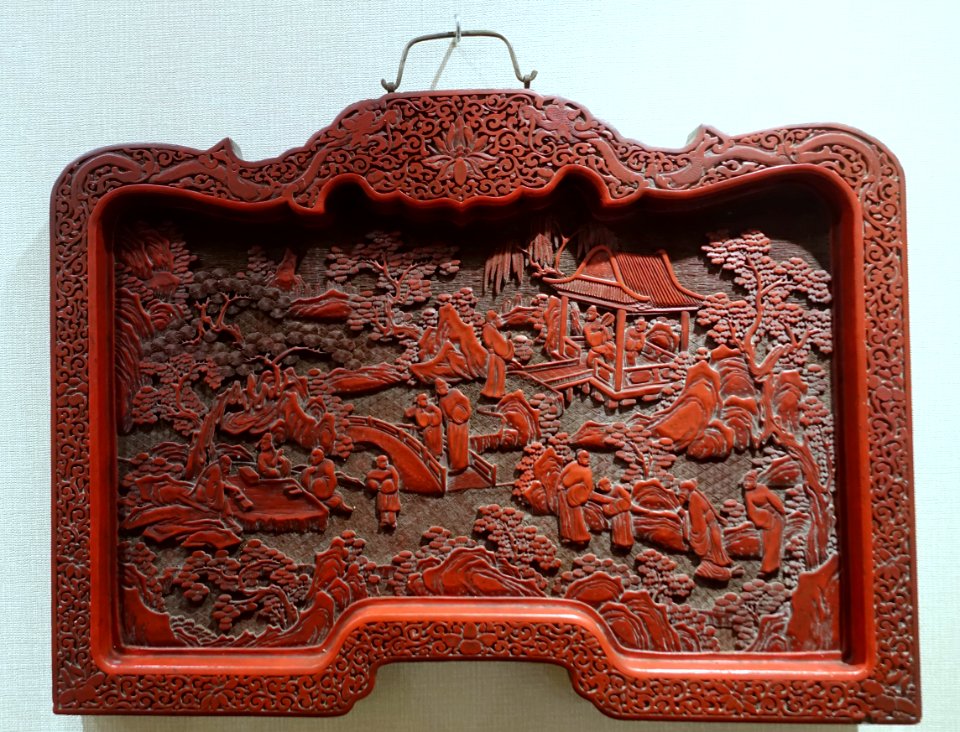 Lacquerware scene, 1 of 2 - Sichuan University Museum - Chengdu, China - DSC06163