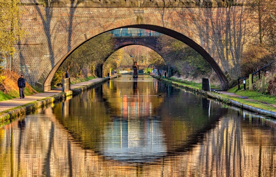 Canal bridges brown bridge