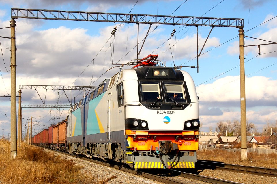 KZ8A-0034, Казахстан, Карагандинская область, перегон Жана Караганды - Майкудук (Trainpix 208348)