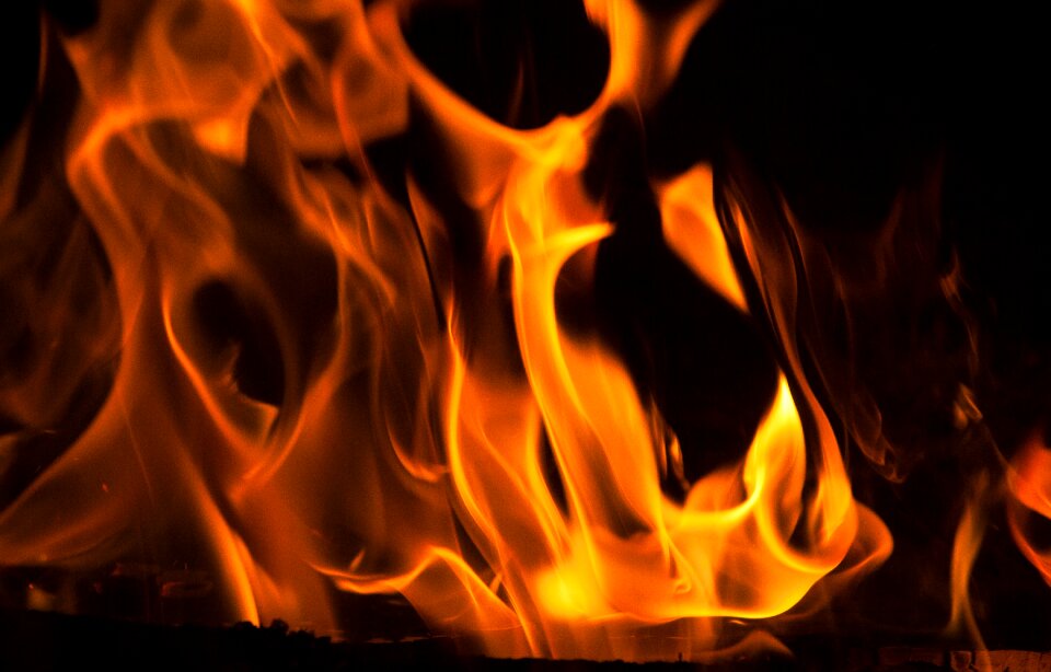 Flames fireplace heat