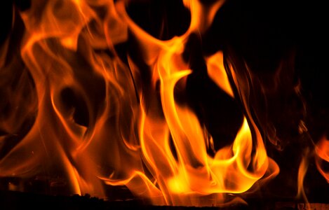 Flames fireplace heat photo