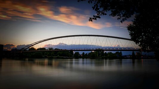 Three countries bridge weil am rhein abendstimmung