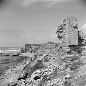 Kuststrook bij Caesarea met archelogische muurresten, Bestanddeelnr 255-1487