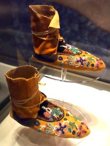 Kutchin (possibly) moccasins, 19th century - Bata Shoe Museum - DSC00679