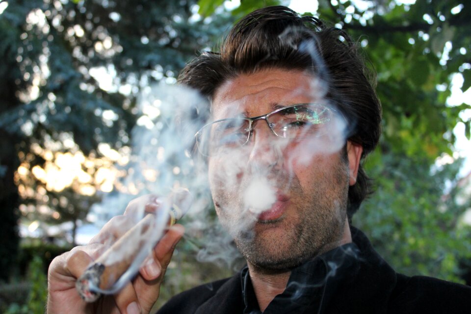 Cigar tobacco smoke
