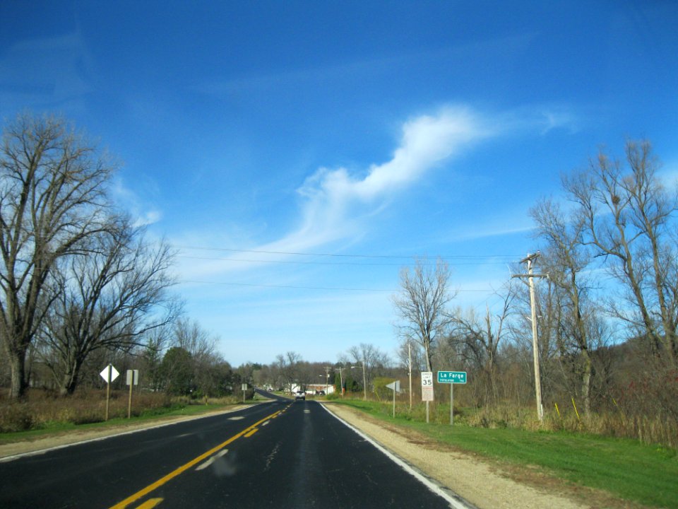 La Farge, WI from the south