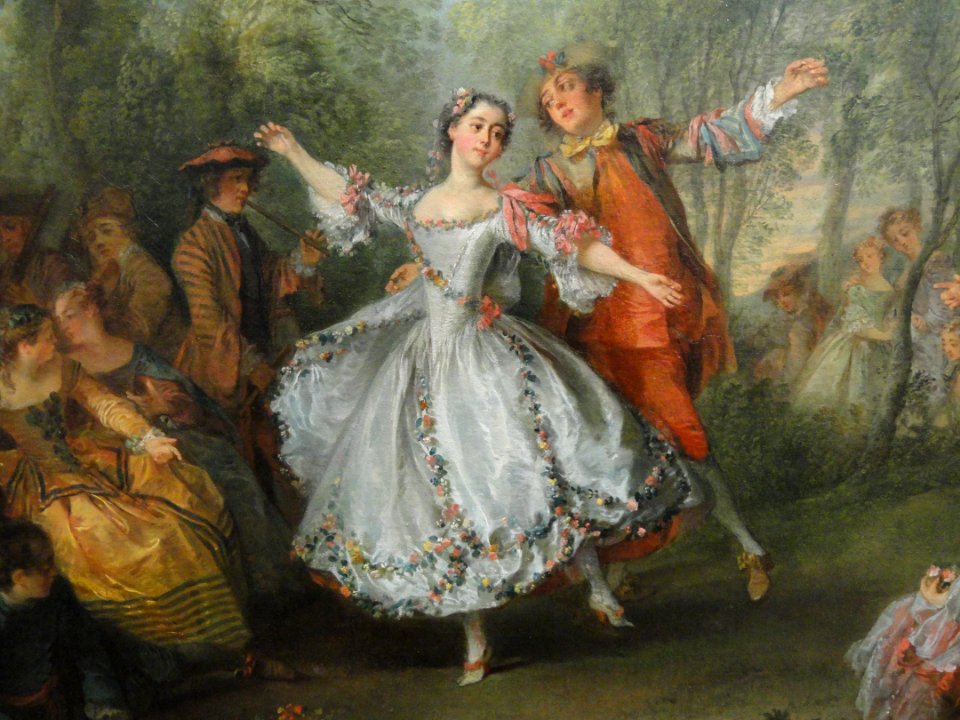 La Camargo Dancing by Nicolas Lancret, c. 1730, oil on canvas, view 2 - National Gallery of Art, Washington - DSC09962