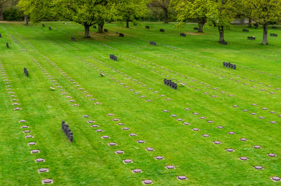 La Cambe, view over the german military cemetery, Calvados, France