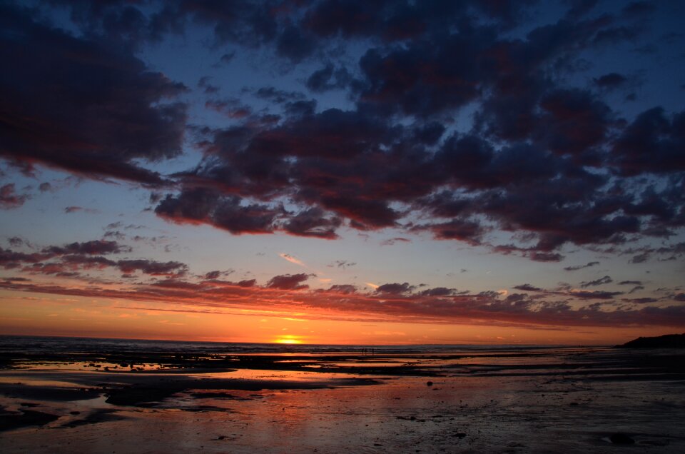 Beach sunset evening