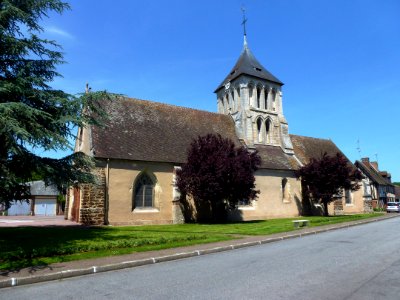 La Ferrière-sur-Risle (Eure, Fr) église Saint-Georges extérieur avec tour