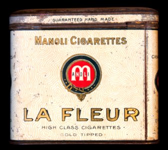 La Fleur cigarettes tin, back