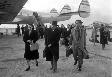 L.N. Palar Arriving in the Netherlands (1950)
