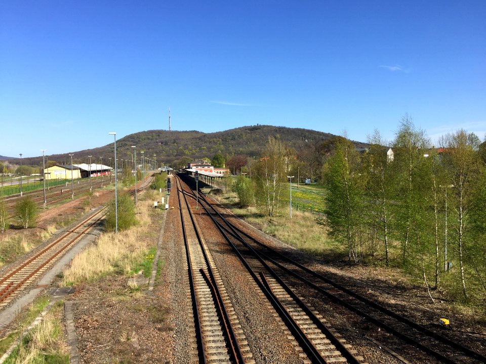 Löbau Blick von der Weißenberger Brücke Richtung Bahnhof