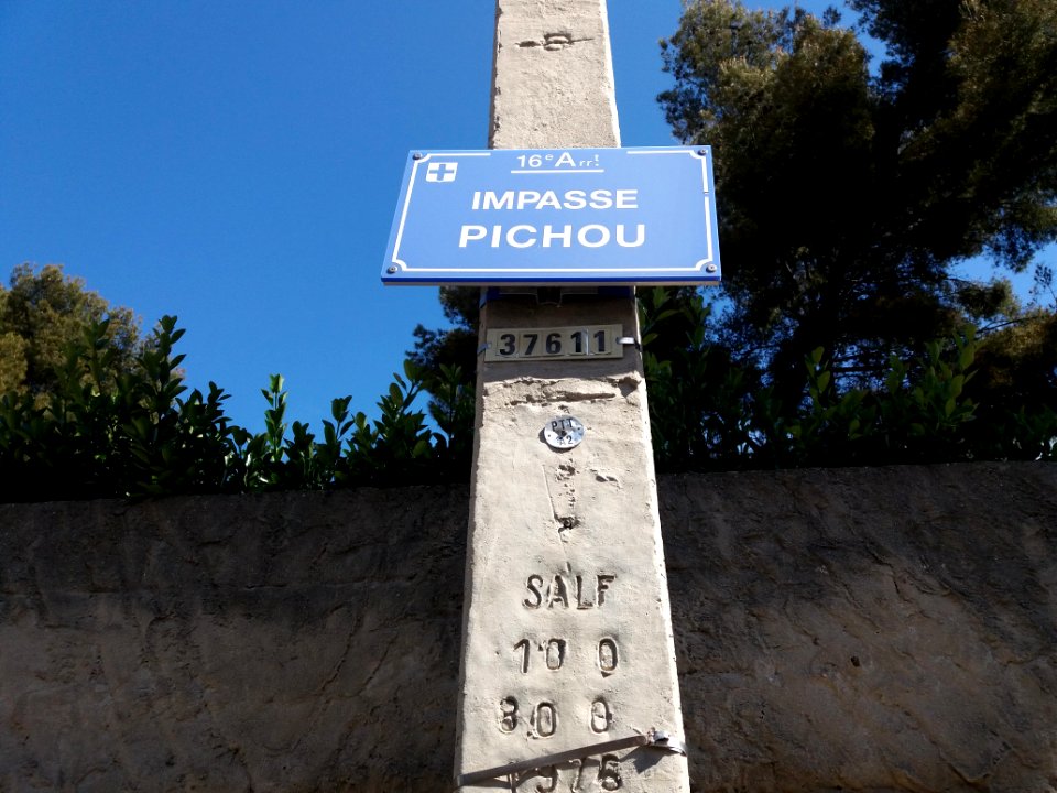 L'Estaque - Impasse Pichou, plaque