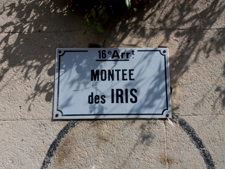 L'Estaque - Montée des Iris, plaque