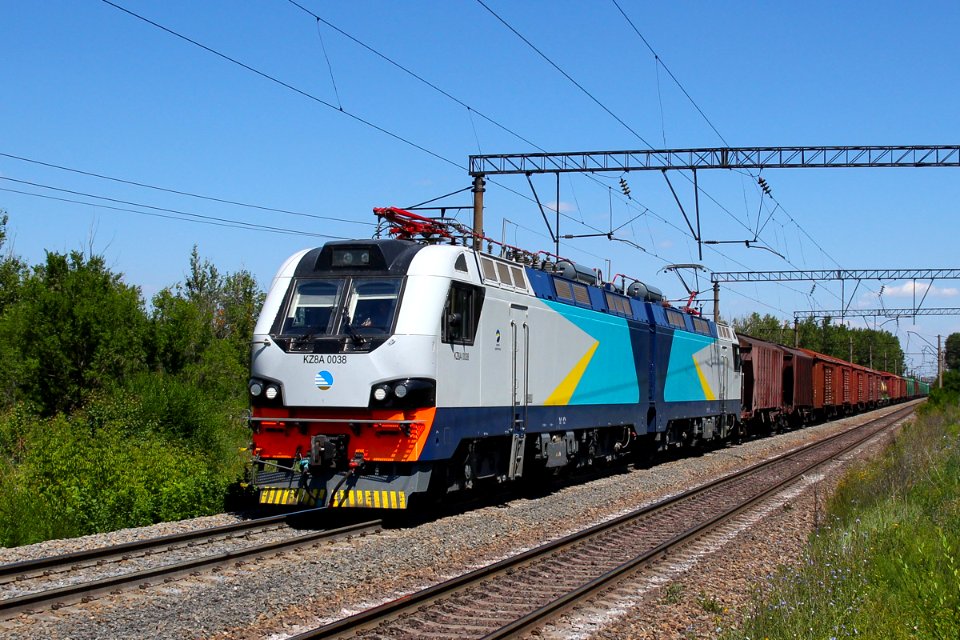 KZ8A-0038, Казахстан, Карагандинская область, перегон Жана Караганды - Майкудук (Trainpix 201398)