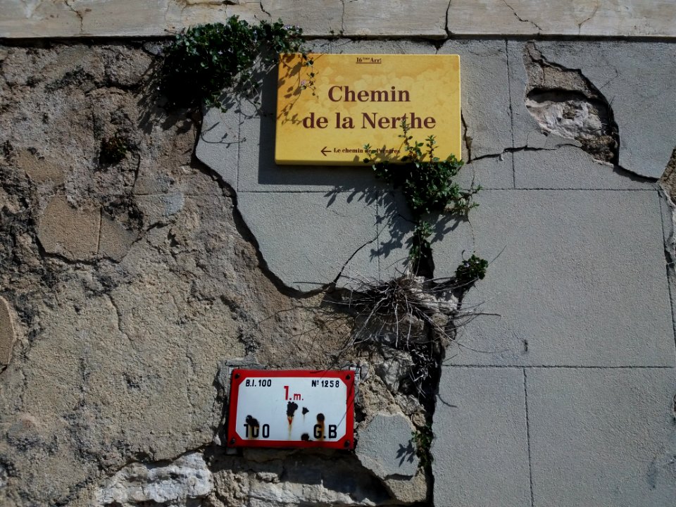 L'Estaque - Chemin de la Nerthe, plaque du chemin des peintres